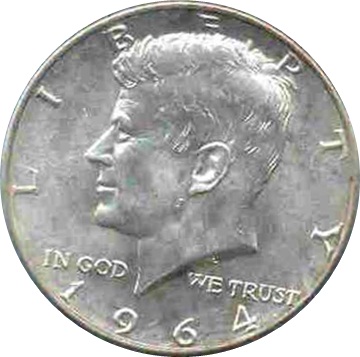 1964 USA Kennedy $1/2 Silver Coin